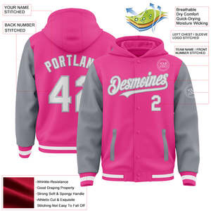 2025 automne et hiver nouveaux hommes décontracté sport manteau à capuche col montant grande taille épaissi Baseball uniforme université veste - Product Image 2