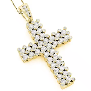Haute qualité unisexe 925 argent Sterling VVS Moissanite diamant croix pendentif pour hommes femmes croix pendentif cadeau Hip Hop bijoux - Product Image 3