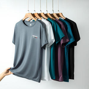Camiseta deportiva en blanco con cuello en V y logotipo personalizado para hombre, fabricante de LICRA de peso pesado/poliéster, ecológica, lisa, recortada, suelta - Product Image 6