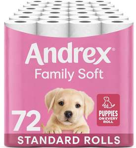Andrex Family Soft Toilet Tissue 72 <b>Rolls</b> Gentle on your Family skin Bulk Pack of 72 Toilet <b>Rolls</b> - Product Image 4