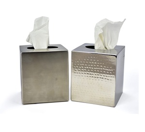 Caja de papel tisú de acero inoxidable de nuevo diseño, Color plateado para el hogar, hotel, boda, proveedor mayorista usado de la India. - Product Image 2
