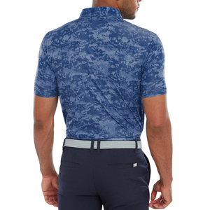 Polo de Golf de Manga Corta con Estampado de Camuflaje Azul para Hombre, Personalizado con Logotipo, de Alta Calidad, Tejido Transpirable, Estilo Casual - Product Image 2