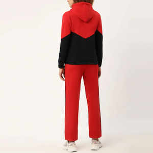 Ensemble de jogging pour femmes en gros, 100% coton, streetwear, sweat à capuche en polaire, coupe régulière, automne, service OEM personnalisé - Product Image 2