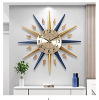 Jam Dinding Quartz Desain Art Deco Terbaru, Besi, Ukuran, Bentuk, Warna, Jarum Dapat Disesuaikan untuk Ruang Tamu, Dekorasi Rumah