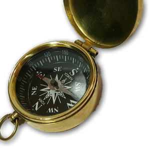 Portable Travel Hiking Outdoor Camping Classic Brass Luminous Compass Pocket <b>Watch</b> Style Compass for Modern Theme - Product Image 1