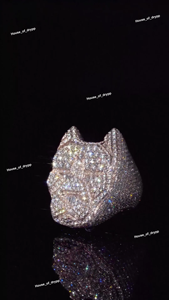 Anillo de Lujo con Incrustaciones de Diamantes, Estilo Animal, Plata, Joyería de Moda Hip Hop - Product Image 3