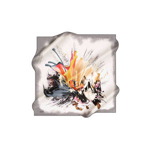 Digital Printed 90x90 Silk Crepe Satin <b>Square</b> <b>Scarf</b> - Product Image 1
