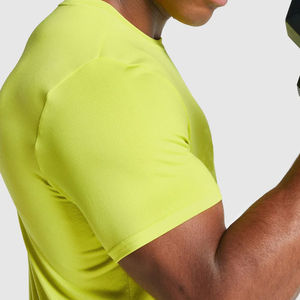 Camisetas de Manga Corta para Hombre, Color Liso, con Logotipo Personalizado, Alta Durabilidad, Hechas de Poliéster y Elastano - Product Image 6