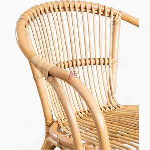 Chaise moderne en rotin et osier Fauteuil en rotin Chaise Wishbone Chaise solide et relaxante en osier pour meubles - Product Image 4