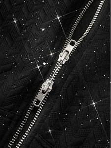 Sweat à capuche zippé numérique d'hiver de luxe délavé à l'acide avec strass, taille XS, logo personnalisé, vente en gros, streetwear, bling, homme femme, OEM ODM - Product Image 6