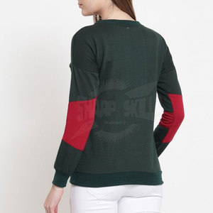 Sudaderas de invierno informales con logotipo impreso personalizado para mujer, sudaderas con logotipo frontal fabricado en Pakistán de Color sólido - Product Image 4