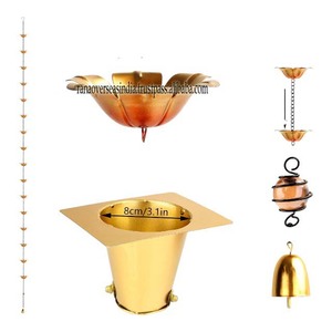 Chaîne de pluie florale écologique pour gouttière avec adaptateur Chaînes de pluie en fer vintage à forme et taille personnalisées bon prix - Product Image 3