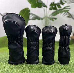 Custom Waterproof Leather <b>Golf</b> <b>Head</b> <b>Cover</b> <b>Set</b> High Quality <b>Golf</b> Club Wood Driver Elastic Self-Fixing Closure Customizable Color - Product Image 2