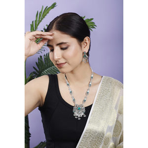 GS Green Turquoise Long Flower Peacock pour les occasions de fête - Product Image 2