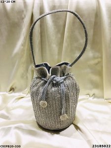 Bolso Nupcial Étnico Hecho a Mano para Damas, Bolso Potli Batua, Bolso Potli con Diseño de Piedra de Noche - Product Image 5