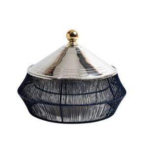 Elegante Plato Calentador Redondo Plateado, Calentador de Alimentos de Acero Inoxidable Ornamentado para Hoteles, Restaurantes, Catering y Eventos de Buffet para Bodas - Product Image 6