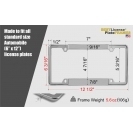 Cache-plaque d'immatriculation LED fin en fibre de carbone à 4 trous pour voitures, motos et SUV, compatible Toyota, BMW, Ford, Tesla, y compris Corolla - Product Image 2
