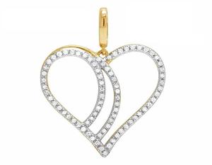Diamante de moissanita de alto lujo tachonado en colgante de corazón de plata 925 para mujeres cada ocasión regalo de boda fiesta - Product Image 1