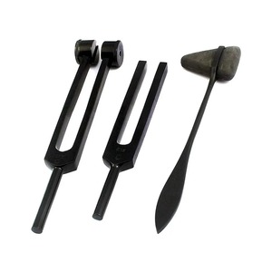 Tenedores de ajuste de aleación de aluminio, Juego de 3 tenedores de ajuste de COLOR negro para sonido, orejas curativas, instrumentos - Product Image 1