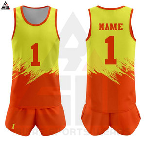 Conjuntos de uniformes de voleibol personalizados de alta calidad al por mayor 100% poliéster Unisex superventas MOQ 10 conjuntos - Product Image 5