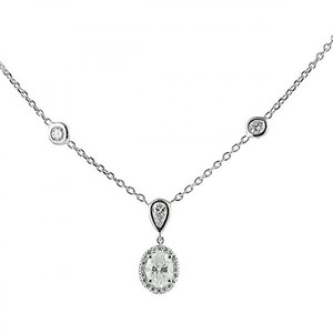 ชุดเครื่องประดับทอง18K สำหรับผู้หญิงแบบปรับแต่งได้ตามต้องการสร้อยคอประดับเพชรรูปวงรีและลูกแพร์ - Product Image 2