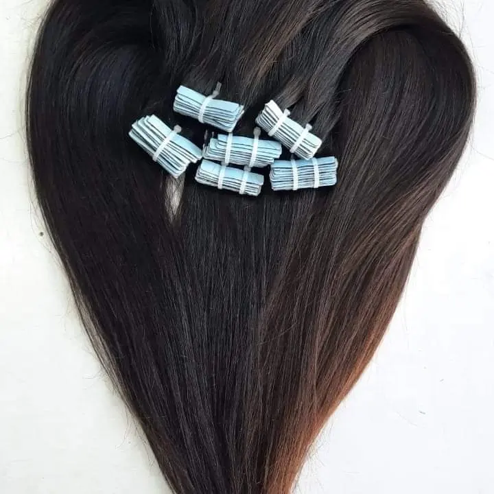 4P Hair Tape in hair extensions double drawn straight Kinky wavy and textures customized factory price Vietnamese hair extension