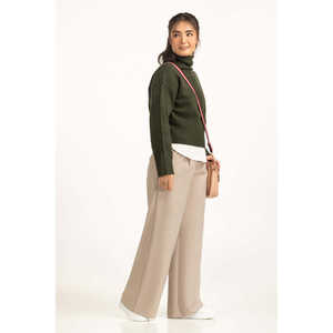 Relax Fit Women's <b>Turtleneck</b> Casual Winter <b>Sweater</b> with Full Sleeves and Anti-Pilling Feature WM-SWT-WS25-031A - Product Image 2