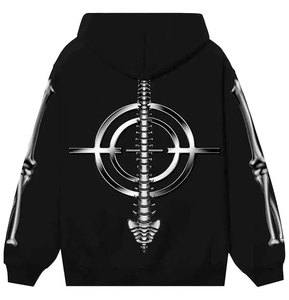 Personalizado Hombres DTG DTF Sublimación Rhinestone Sudaderas con capucha Streetwear Pullover Sudadera Moda OEM ODM Fabricante - Product Image 2