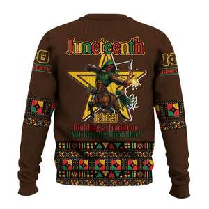 Iota Phi Theta 1963 Suéter con letras de chenilla Suéter de punto acrílico Ropa de fraternidad griega Ropa griega de invierno - Product Image 3