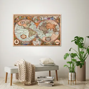 Póster de Mapa Mundial Histórico Antiguo para Decoración de Pared - Product Image 3
