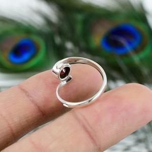 <b>Girls</b> Simple <b>Ring</b> Handmade Garnet Gemstone 925 Sterling Silver <b>Ring</b> Fashion Garnet <b>Ring</b> With 925 Stamped Silver Fine Jewelry - Product Image 6