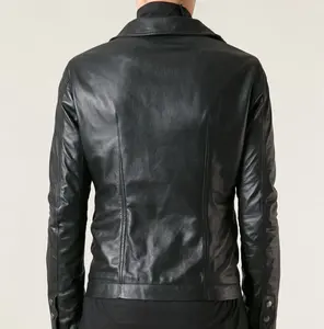 Custom logo Design Bestselling High Manufactured Leather <b>Jacket</b> Fashion Leather <b>Jackets</b> for Men Slim Fit Stylish - Product Image 4