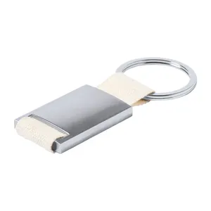Porte-clés promotionnels en métal personnalisés avec design en spirale de coton - Product Image 3