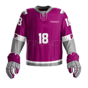 Ensemble maillot et pantalon de hockey sur glace fabriqué en usine, conçu pour les joueurs professionnels, offrant un ajustement confortable et un design élégant - Product Image 4