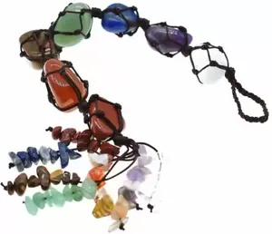Cristal de 7 chakras à suspendre dans la voiture, Feng Shui, cristaux faits à la main, en vente - Product Image 3