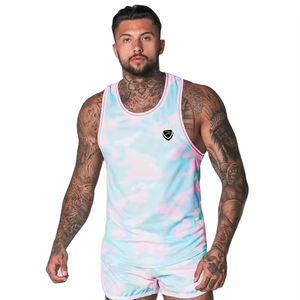 Camiseta sin Mangas Deportiva para Hombre de Poliéster de Alta Calidad, Ecológica, Transpirable, de Secado Rápido, Estilo Vintage, Ropa Deportiva para Gimnasio, Ropa Activa - Product Image 1