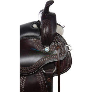 Selle de cheval western durable pour petits chevaux, ajustement réglable, design confortable, selle de cheval rembourrée - Product Image 5