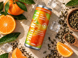 Vitta Fresh Mate Té Espumoso de Mandarina 300ml Bebida Brasileña de Yerba Mate Tostada con Sabor Natural a Mandarina y Fibra Prebiótica - Product Image 2