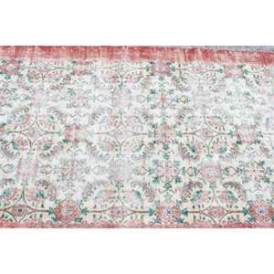 Tapis turc vintage, tapis de 3,8 x 6,3 pieds, tapis à imprimé animalier avec accents rouges - Product Image 5