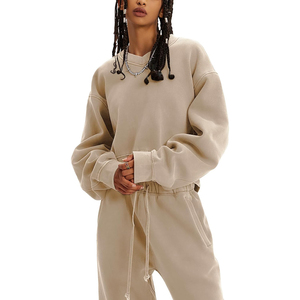 Survêtement pour femme de haute qualité, motif uni, personnalisable, 100% coton, écologique, respirant, longueur intégrale - Product Image 5