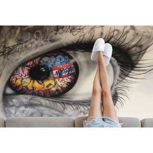 Alfombras con Diseño de Grafiti de Ojos, Alfombra Colorida, Alfombra con Diseño de Ojos Abstractos, Alfombras de Grafiti, Alfombra Suave No Tejida - Product Image 2