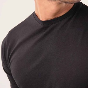 Agregue su propio diseño de texto Camiseta personalizada con parte delantera y trasera para hombre Camiseta de manga corta con cuello redondo Camisetas ajustadas suaves - Product Image 3