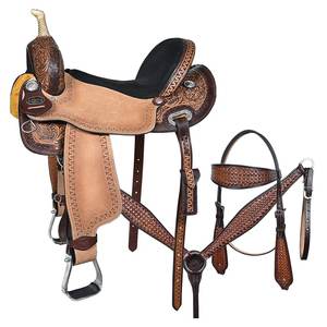 Profesional tallado a mano cuero genuino sin árboles equitación diseño de barril occidental personalizable Color tamaño 100% Premium - Product Image 1