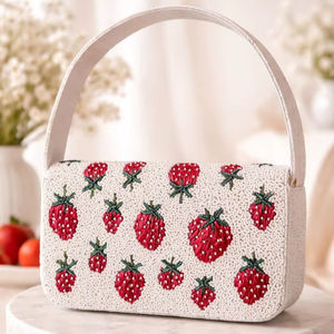 Sac à main de soirée en perles de verre multicolores de luxe en gros, peint à la main, brodé, sacs à main pour mariées, mariage - Product Image 1