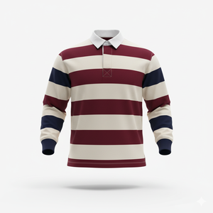 Hombres Color Block Rugby Camisa Manga Larga Polo Casual Streetwear Pullover Top - Product Image 6