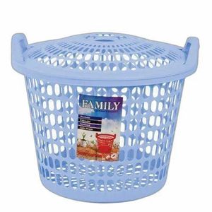 Panama Plastic <b>Laundry</b> <b>Basket</b> Durable Easy Home Organization Lightweight Portable Household Bathroom Storage - Product Image 1