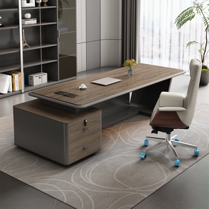 Escritorio Ejecutivo de Madera en Forma de L, Mesa de Oficina Comercial de Diseño Modular, Conjunto de Muebles para Espacio de Trabajo Corporativo - Product Image 3
