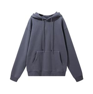 Sweat à capuche personnalisable en coton 500 g/m² Broderie surdimensionnée avec logo Sweat à capuche doublé d'hiver avec impression vierge - Product Image 3