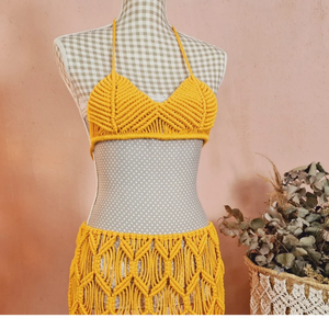 Costume <span class=keywords><strong>da</strong></span> bagno macramè tutorial in spagnolo con sottotitoli Top abito <span class=keywords><strong>da</strong></span> spiaggia in macramè - Product Image 2