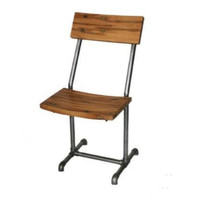 Silla Plegable Moderna Vintage India de Alta Durabilidad, Asiento de Madera Maciza, Base de Metal, Muebles para Hogar, Oficina y Comercio